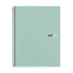 Notebook The Original, Couverture rigide, A4, quadrillage 5x5 mm, 80 feuilles de 1 couleur, Miquelrius, Aqua.