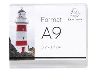 Exacompta - 10 Porte-étiquettes horizontal pour 52 x 37 mm - double face