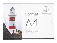Exacompta - Présentoir mural pour A4 horizontal - double face - vissable et collable