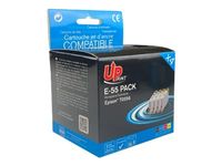 Cartouche compatible Epson T0556 Canard - Pack de 4 - noir, cyan, magenta, jaune - Uprint