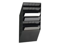 Durable Flexiboxx - Présentoir mural porte-document - 6 cases A4 paysage - noir