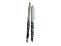 Enzo Varini Taormina XL Nakara - Parure de stylo à bille et stylo plume - bleu