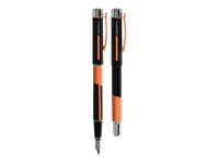 Vuarnet Aspen Sport - Parure de stylo à bille et stylo plume - orange et noir