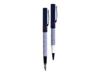 Vuarnet Aspen Stripes - Parure de stylo à bille et stylo plume - noir et blanc