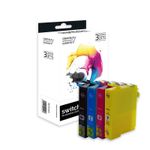 SWITCH - Paquete de 4 - negro, amarillo, cián, magenta - compatible - refabricado - cartucho de tinta - para Epson Stylus SX130, SX230, SX235, SX430, SX435, SX438, SX440, SX445; Stylus Office BX305