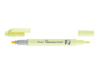 Pentel Illumina FLEX - Surligneur double pointe - jaune pastel