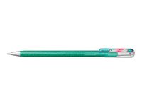 Pentel Hybrid Dual Metallic - Roller 2 effets de couleur - vert turquoise/rouge vert