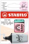 STABILO BOSS MINI Pastellove - Pack de 3 mini surligneurs - couleurs assorties