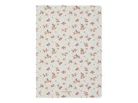 Oberthur Goya - Carnet de notes souple - A5 - ligné - 200 pages - petites fleurs fond beige
