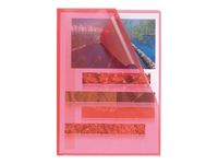 Exacompta - 10 Pochettes coin - A4 - 12/100 - rouge transparent