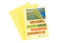 Exacompta - 10 Pochettes coin - A4 - 12/100 - jaune transparent
