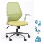 Fauteuil de bureau TIME - accoudoirs fixes gris clair - vert