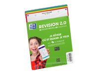 Oxford REVISION 2.0 - Pack de 32 Fiches Bristol Scribzee - 14,8 x 21 cm - petits carreaux - perforées - couleurs assorties