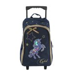 Sac à dos à roulettes Cybel - 1 compartiment - bleu marine et doré - Bagtrotter