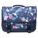 Cartable Offshore 38 cm - 2 compartiments - bleu marine et imprimé - Bagtrotter