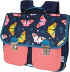 Cartable By Oberthur Girl 38 cm - 2 compartiments - marine et rose - Exclusivité Bureau Vallée - Oberthur