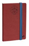 Agenda à élastique Everest Planning SD - 1 semaine sur 2 pages - 15 x 21 cm - bordeaux - Quo Vadis