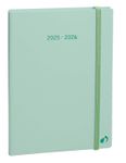 Agenda à élastique Pastel - 1 semaine sur 2 pages - 16 x 24 cm - vert - Quo Vadis
