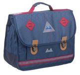 Cartable Poids Plume Confettis - 38 cm - 2 compartiments - bleu marine - Kid'Abord