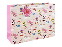 Clairefontaine Héros de mon enfance - Sac cadeau - 37,3 cm x 11,8 cm x 27,5 cm - rose