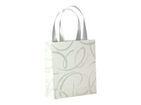 Clairefontaine Premium - Sac cadeau - 12 cm x 4,5 cm x 13,5 cm - arabesque blanc