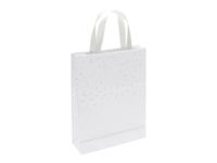 Clairefontaine Premium - Sac cadeau - 17 cm x 6 cm x 22 cm - cœur blanc