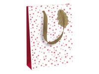 Clairefontaine - Sac cadeau - 26,5 cm x 14 cm x 33 cm - pomme d'amour blanc/rouge