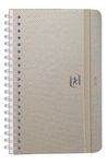 Agenda à spirale Oxford Nude - 1 jour par page - 12 x 18 cm - argent - Hamelin