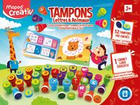 Maped Creativ _ Coffret 52 tampons Lettres & Animaux