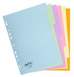 Bureau Vallée Recyclé - Intercalaire 6 positions - A4 - carte recyclée couleurs pastel