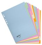 Bureau Vallée Recyclé - Intercalaire 12 positions - A4 - carte recyclée couleurs pastel