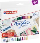 Edding - Set de 8 Marqueurs Acrylique pour Débutants e-5300 / e-5100 - Multicouleur