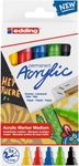 edding - Set de 5 Marqueurs Acrylique e-5100 Assortis - Pointe Ogive 2-3 mm