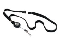 Durable - Lacet pour badge avec enrouleur 80 cm - noir
