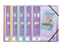 Exacompta Kreacover Pastel - Trieur polypro 8 positions A4 personnalisable - avec 3 rabats - disponible en différents coloris
