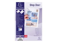 Exacompta Stop Doc - 100 Pochettes coin - A4 - 11/100 - cristal