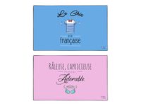 Viquel sous-main - 59.5 x 36.2 cm - polychlorure de vinyle (PVC) - bleu, rose