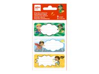 Apli Kids - 9 Étiquettes scolaires super héros - 75 x 35 mm