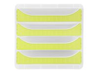 Exacompta Chromaline BigBox - Module de classement 4 tiroirs - vert transparent
