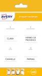 Avery - 48 Étiquettes épices - 37 x 45 mm