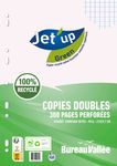 Bureau Vallée Recyclé - copies doubles - 300 pages - A4 - grands carreaux - perforées