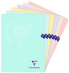 Clairefontaine Mimesys Pastel - Cahier polypro 24 x 32 cm - 96 pages - grands carreaux (Seyes) - disponible dans différentes couleurs