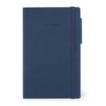 Legami My Notebook - Carnet de notes à élastique - 13 x 21 cm - ligné - bleu