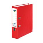 Bureau Vallée Recyclé - Classeur à levier recyclé - Dos 80 mm - A4 - pour 600 feuilles - rouge