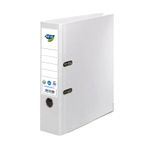 Bureau Vallée Recyclé - Classeur à levier recyclé - Dos 80 mm - A4 - pour 600 feuilles - blanc