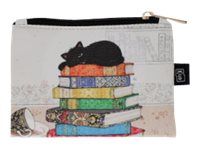 Kiub Bug Art - Porte monnaie plat - chaton et livres
