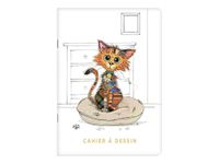 Kiub Kook  - Carnet de dessin A5 - 48 pages - chat mignon