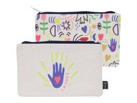 Kiub Ma bonne étoile - Trousse plate en coton - blanc