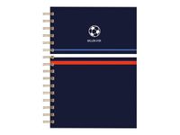 Kiub Pour Lui - Carnet de notes à spirale A5 - ligné - ballon d'or