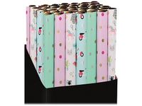 Kiub - Papier cadeau - 70 cm x 2 m - disponible dans différents motifs pastels